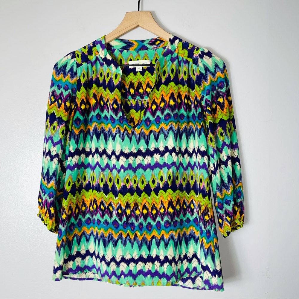 Amour Vert Silk Patterned Top
